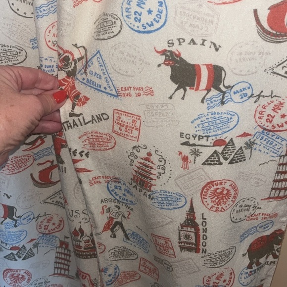 Munki Munki travel themed flannel pajama pants only size small / preowned - Picture 5 of 11